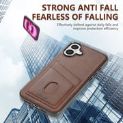 For iPhone 16 Plus AZNS K1 Series Card Slot Business Phone Case(Pink)