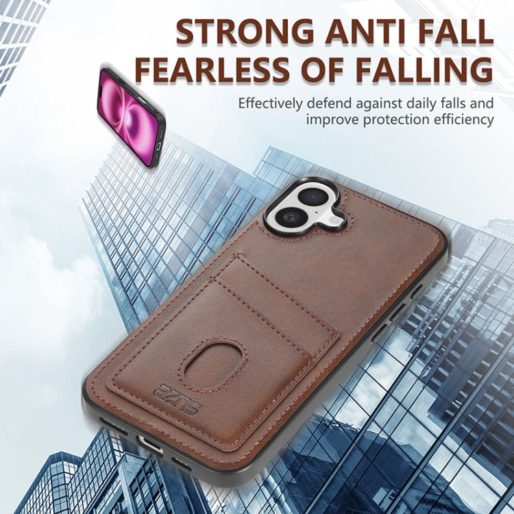 For iPhone 16 AZNS K1 Series Card Slot Business Phone Case(Blue)