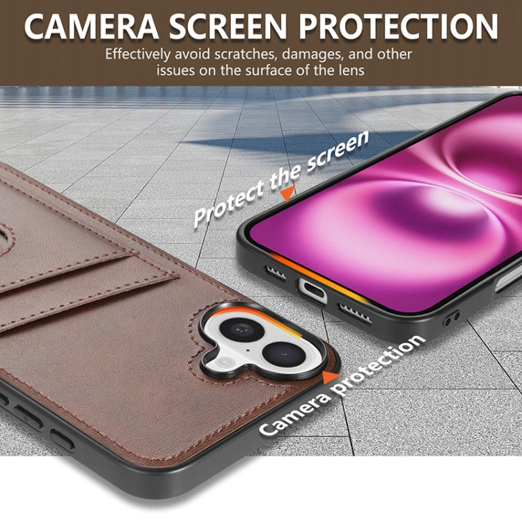 For iPhone 16 AZNS K1 Series Card Slot Business Phone Case(Blue)