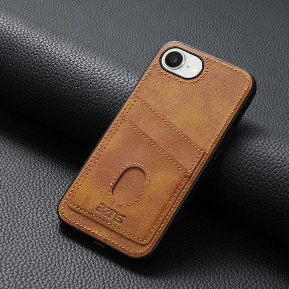 For iPhone 16e AZNS K1 Series Card Slot Business Phone Case(Yellow)