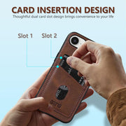For iPhone 16e AZNS K1 Series Card Slot Business Phone Case(Yellow)
