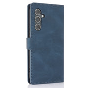 For Samsung Galaxy S25 5G Fantasy Skin-feel Calfskin Texture Leather Phone Case(Blue)