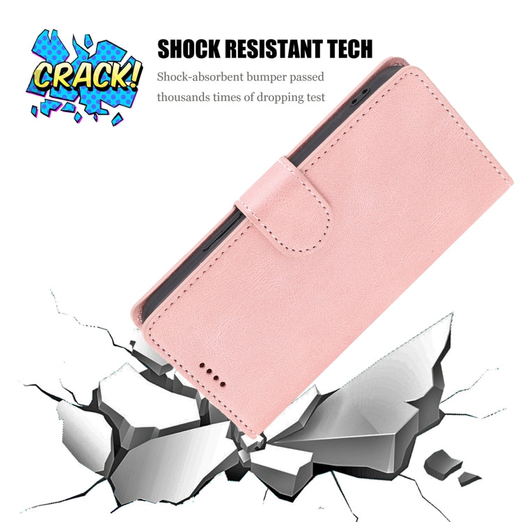 For iPhone 16e Fantasy Skin-feel Calfskin Texture Leather Phone Case(Pink)