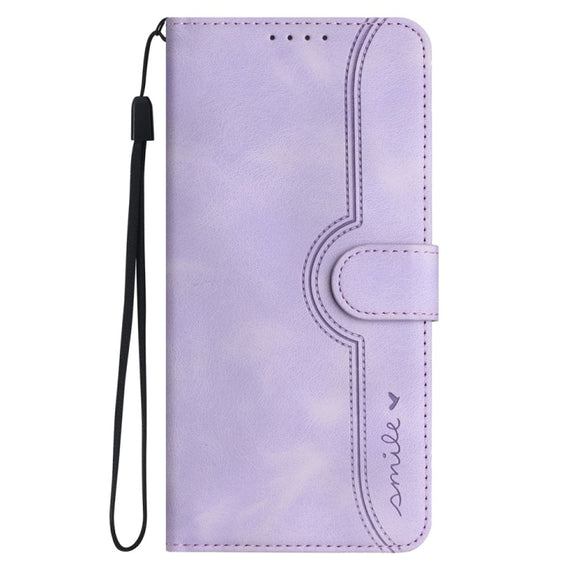 For Samsung Galaxy S25+ 5G Heart Pattern Skin Feel Leather Phone Case(Purple)