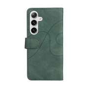 For Samsung Galaxy S25+ / S24+ 5G Dual-color Splicing Flip Leather Phone Case(Green)