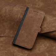 For Samsung Galaxy S25+ 5G Side Buckle Double Fold Hand Strap Leather Phone Case(Brown)