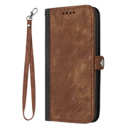 For Samsung Galaxy S25+ 5G Side Buckle Double Fold Hand Strap Leather Phone Case(Brown)