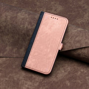 For Samsung Galaxy S25+ 5G Side Buckle Double Fold Hand Strap Leather Phone Case(Pink)
