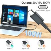 100W 20V 5A USB Type-C Plug Laptop Notebook Power Adapter For ASUS, Plug:UK Plug