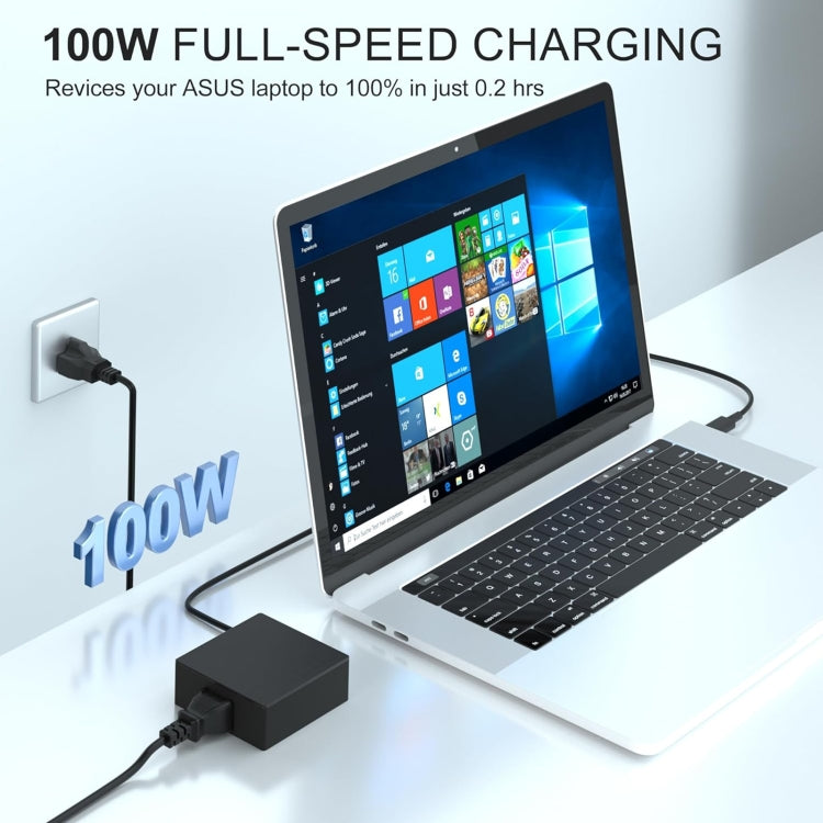 100W 20V 5A USB Type-C Plug Laptop Notebook Power Adapter For ASUS, Plug:EU Plug