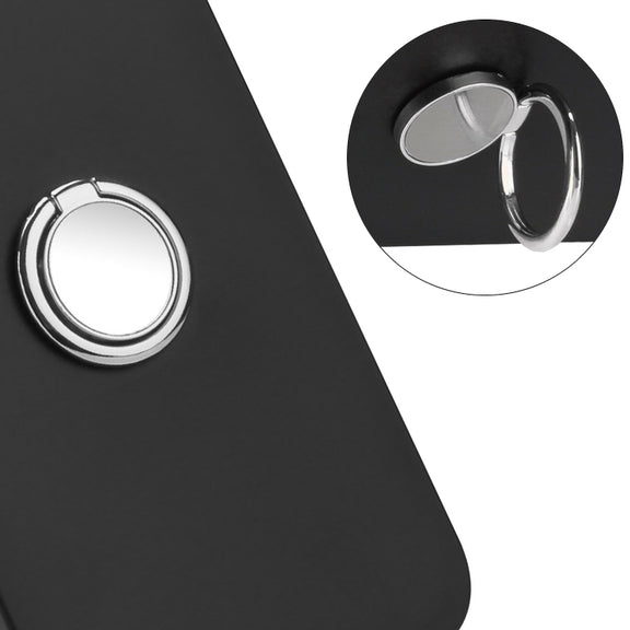 For Samsung Galaxy S25 5G Matte Ring Holder TPU Phone Case(Silver)