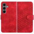 For Samsung Galaxy S25+ 5G Elephant Head Embossed Phone Leather Case with Lanyard(Red) - free shipping - PMC Jewellery - Order now!