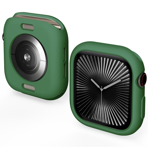 For Apple Watch Series 10 46mm Candy TPU Half Coverage Watch Case(Original Green)