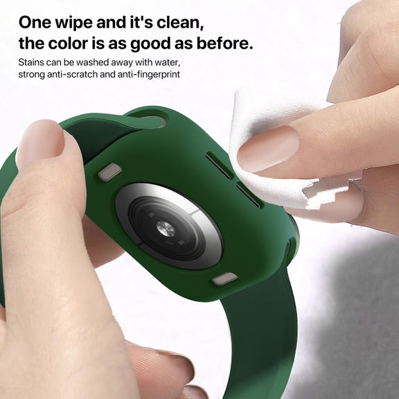 For Apple Watch Series 10 46mm Candy TPU Half Coverage Watch Case(Original Green)