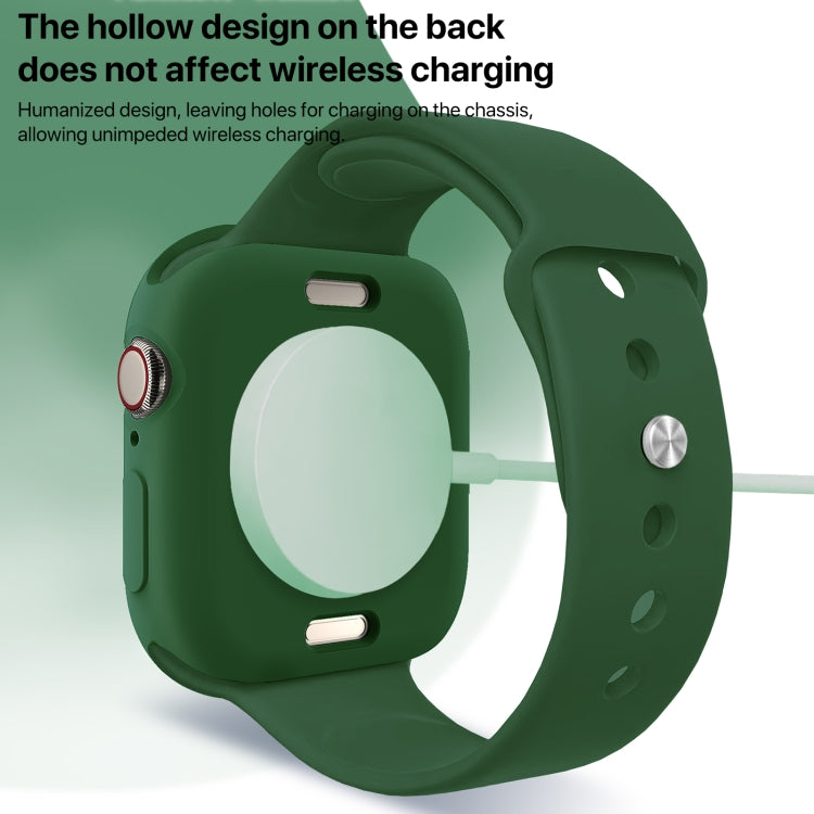 For Apple Watch Series 10 42mm Candy TPU Half Coverage Watch Case(Original Green)
