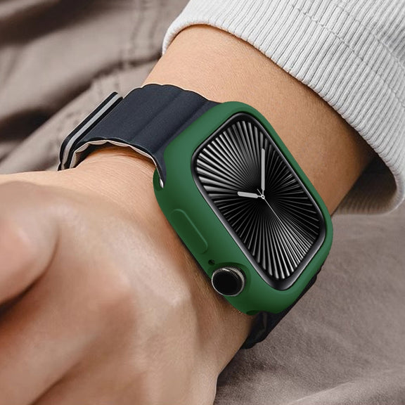 For Apple Watch Series 10 42mm Candy TPU Half Coverage Watch Case(Original Green)