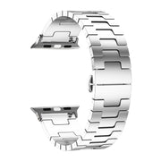 For Apple Watch 42mm / 41mm / 40mm / 38mm Side Release Stainless Steel Watch Band(Silver)