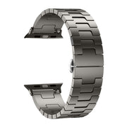 For Apple Watch 42mm / 41mm / 40mm / 38mm Side Release Stainless Steel Watch Band(Titanium)