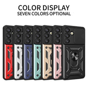 For Samsung Galaxy S25 5G Sliding Camera Cover Design TPU+PC Phone Case(Red)
