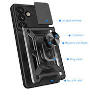 For Samsung Galaxy S25 5G Sliding Camera Cover Design TPU+PC Phone Case(Red)