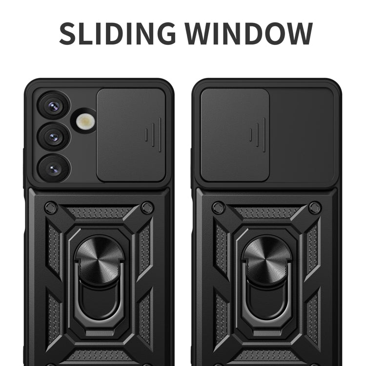 For Samsung Galaxy S25 5G Sliding Camera Cover Design TPU+PC Phone Case(Rose Gold)