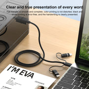 3 in 1 8 Pin, Type-C, Micro USB to USB-B MIDI Instruments Printer Cable, Length: 1m, Length:1m(Red)
