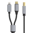 2 in 1 Type-C and 8 Pin to USB-B MIDI Instruments Printer Cable, Length: 1m, Length:1m(Black) - Multifunction Cable by PMC Jewellery | Online Shopping South Africa | PMC Jewellery | Buy Now Pay Later Mobicred