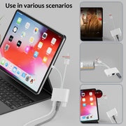 NK-107TL Pro USB-C / Type-C, 8 Pin, USB to 8 Pin, USB, RJ45 Multi-function Adapter(White)