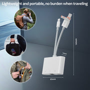 NK-107TL Pro USB-C / Type-C, 8 Pin, USB to 8 Pin, USB, RJ45 Multi-function Adapter(White)