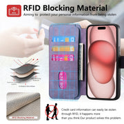 For iPhone 16 Plus CaseNeo MagSafe RFID Anti-theft Retro Leather Phone Case(Purple)