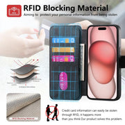For iPhone 16e CaseNeo MagSafe RFID Anti-theft Retro Leather Phone Case(Black)
