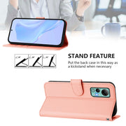 For Ulefone Note 14 Skin Feel Solid Color Leather Phone Case with Lanyard(Pink)