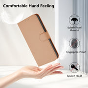 For Ulefone Note 14 Skin Feel Solid Color Leather Phone Case with Lanyard(Nude)