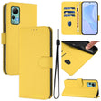 For Ulefone Note 14 Skin Feel Solid Color Leather Phone Case with Lanyard(Lemon Yellow) - Ulefone Cases by PMC Jewellery | Online Shopping South Africa | PMC Jewellery | Buy Now Pay Later Mobicred