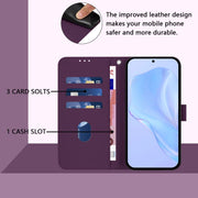 For Ulefone Note 14 Skin Feel Solid Color Leather Phone Case with Lanyard(Violet)