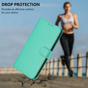 For Ulefone Note 17 Pro Skin Feel Solid Color Leather Phone Case with Lanyard(Green)