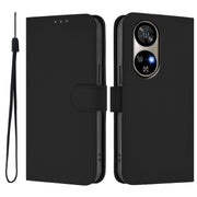 For Ulefone Note 17 Pro Skin Feel Solid Color Leather Phone Case with Lanyard(Black)