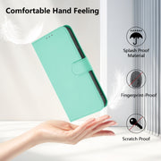 For Ulefone Note 17 Pro Skin Feel Solid Color Leather Phone Case with Lanyard(Mint Green)