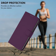 For Ulefone Note 17 Pro Skin Feel Solid Color Leather Phone Case with Lanyard(Violet)