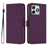 For Ulefone Note 18 Ultra Skin Feel Solid Color Leather Phone Case with Lanyard(Violet)