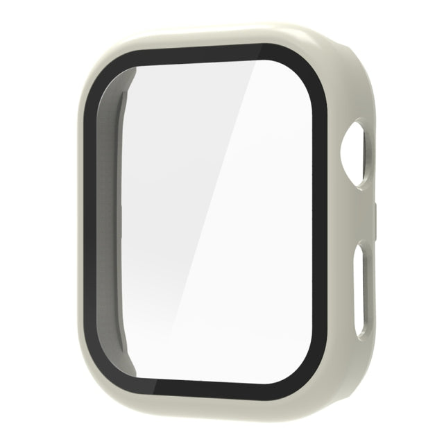 For Huawei Watch D2 Tempered Glass Film Integrated PC Watch Protective Case(Ivory White)