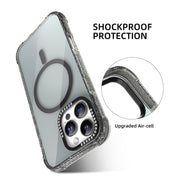 For iPhone 16 Pro Mutural Blink Series Glitter Edge MagSafe Magnetic Phone Case(Black)