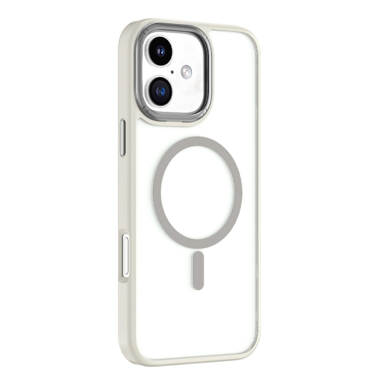 For iPhone 16 Mutural Skin Feel Series Frosted MagSafe Magnetic Phone Case(Grey)