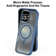 For iPhone 16 Pro Mutural Skin Feel Series Frosted MagSafe Magnetic Phone Case(Light Blue)