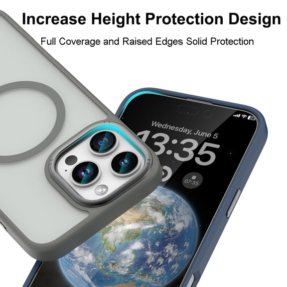 For iPhone 16 Pro Max Mutural Skin Feel Series Frosted MagSafe Magnetic Phone Case(Grey)