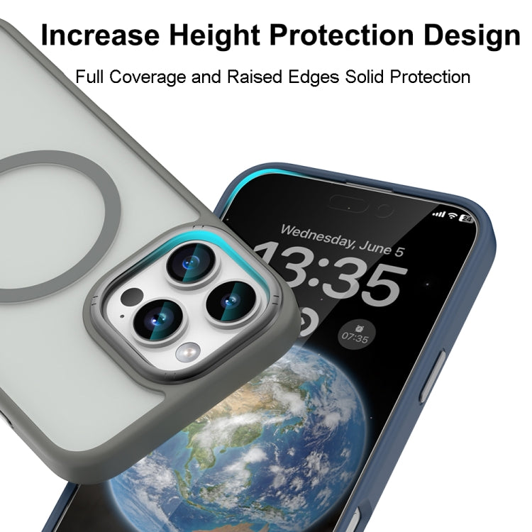 For iPhone 16 Mutural Skin Feel Series Frosted MagSafe Magnetic Phone Case(Blue)