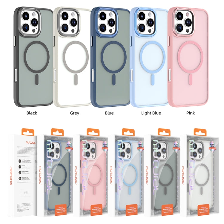 For iPhone 16 Mutural Skin Feel Series Frosted MagSafe Magnetic Phone Case(Pink)
