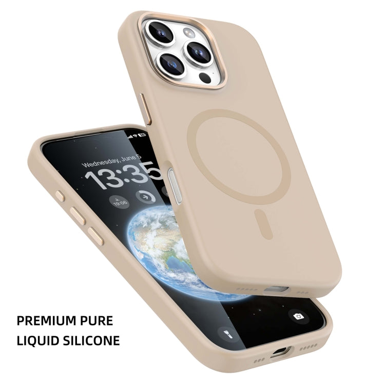 For iPhone 16 Pro Max Mutural Karen Series Liquid Silicone MagSafe Magnetic Phone Case(Grey)