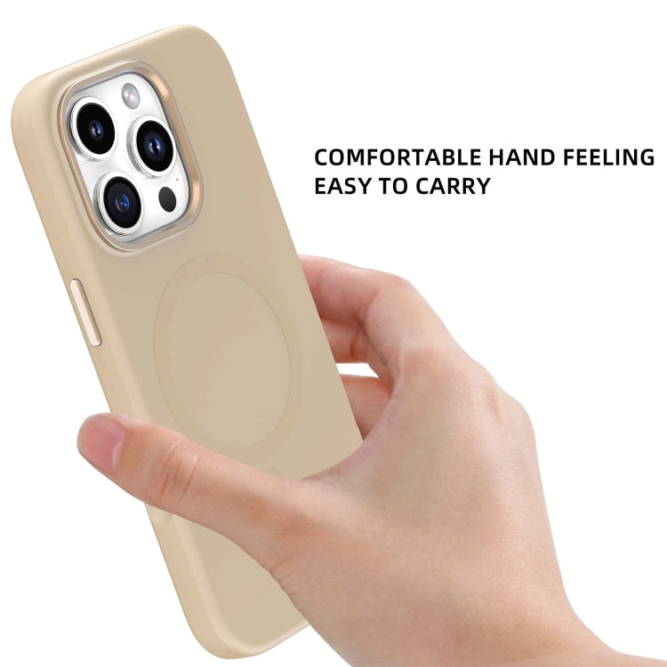 For iPhone 16 Pro Max Mutural Karen Series Liquid Silicone MagSafe Magnetic Phone Case(Desert Gold)