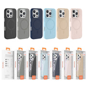 For iPhone 16 Pro Mutural Karen Series Liquid Silicone MagSafe Magnetic Phone Case(Sky Blue)